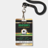VIP-voetbal All Access-gouden badge (Voorzijde met lanyard)