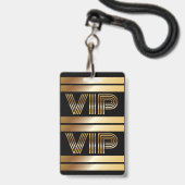 VIP-voetbal All Access-gouden badge (Achterkant met lanyard)