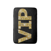 VIP voor zwarte en goudglitter Badmat (Voorkant Verticaal)