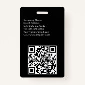 VIP Zwart & Wit Minimalist Badge (Achterkant)