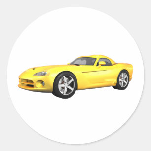 Viper hardste bovenspierwagen: Gele afwerking: Ronde Sticker