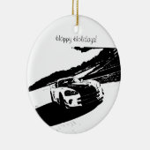 Viper Rolling Shot-kerstversieringen Keramisch Ornament (Rechts)