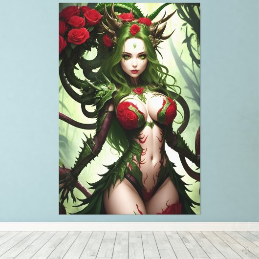 Vipera - Snake Warrior 024 Canvas Afdruk (Insitu (Houten vloer))