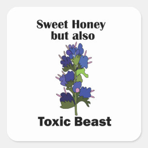 Vipers Bugloss Zoete Honing Giftige Beest Grappig Vierkante Sticker
