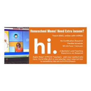 VIPKID-leraar verwijzing/aanwervingsbrochure Reclamekaart