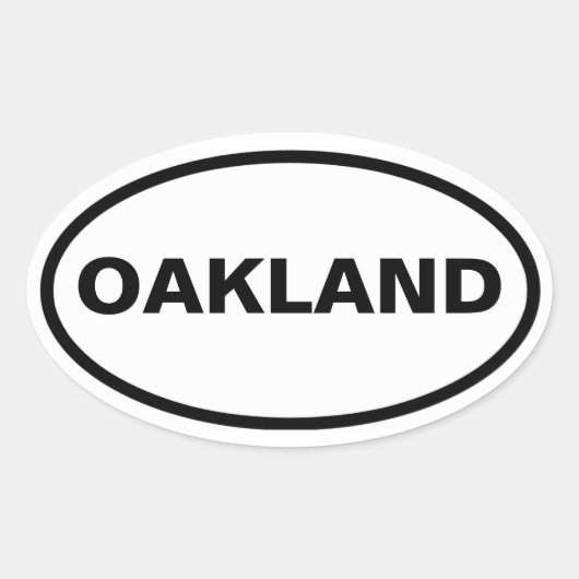 VIR Oakland Ovale Sticker (Voorkant)