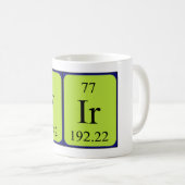 Vir tasse de nom de table périodique (Devant droit)