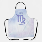  viraal astrologisch gebaar Aangepast Paars Schort (Voorkant)