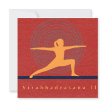 Virabhadrasana II Kunstkaart