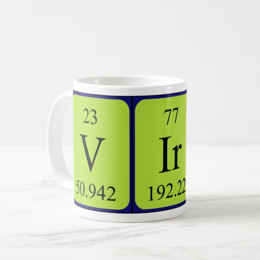 Virág Periodieke tabel naam mok (Voorkant links)