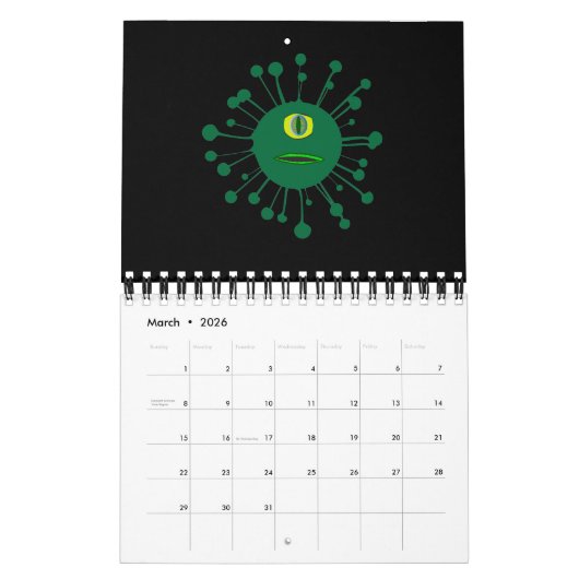 Viral One Eyed Monster Bug Kalender (Mar 2026)