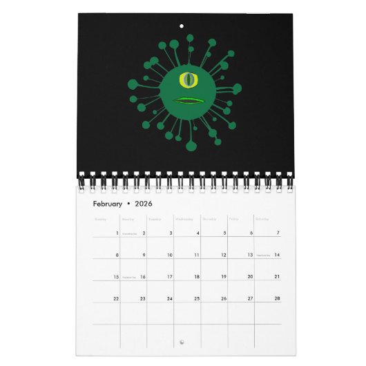 Viral One Eyed Monster Bug Kalender (Feb 2026)