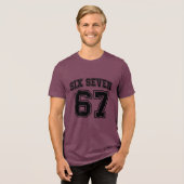 Viral Six Seven (67) Meme  Tri-Blend Shirt (Voorkant volledig)