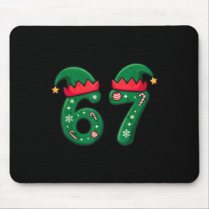 Virale 67 Kerst Elf Hoed 6 7 Trend Meme Zes Zeven Muismat