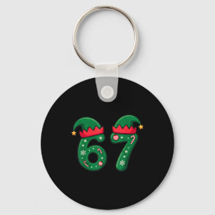 Virale 67 Kerst Elf Hoed 6 7 Trend Meme Zes Zeven Sleutelhanger