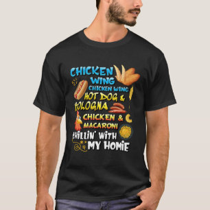 Virale Kippenvleugel Kippenvleugel Hot Dog Bologna T-shirt