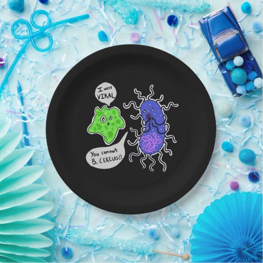 Virale microben papieren bordje (Feest)