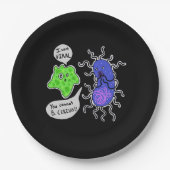 Virale microben papieren bordje (Voorkant)