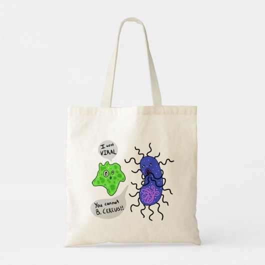 Virale microben tote bag (Achterkant)