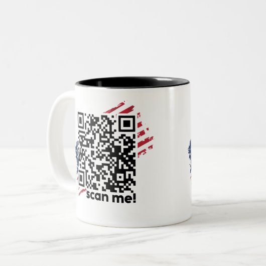 Virale Trump Dance YMCA QR Code Mok (Voorkant links)