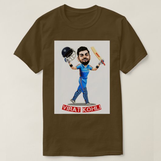 Virat Kohli-Sticker T-shirt (Design voorkant)
