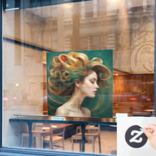 “Virelle” - Weelde in smaragden golven Raamsticker
