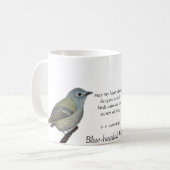 Vireo Poésie à tête bleue Mug café blanc (Devant gauche)