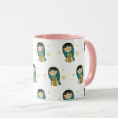 Virgen de Guadalupe Cartoon Koffie Mok (Voorkant rechts)