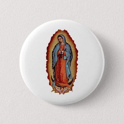 VIRGEN DE GUADALUPE COLECTION RONDE BUTTON 5,7 CM (Voorkant)