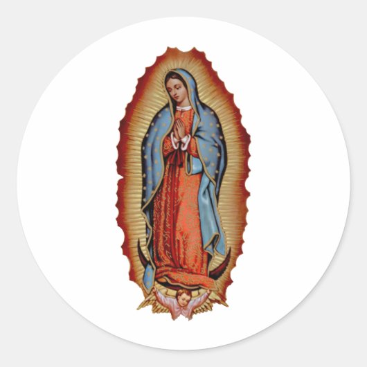 VIRGEN DE GUADALUPE COLECTION RONDE STICKER (Voorkant)