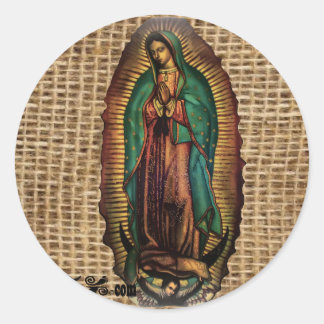 VIRGEN DE GUADALUPE KLEUR  PRODUCTEN RONDE STICKER
