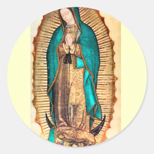Virgen de Guadalupe Ronde Sticker (Voorkant)