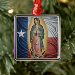 Virgen de Guadalupe - Texas Metalen Ornament
