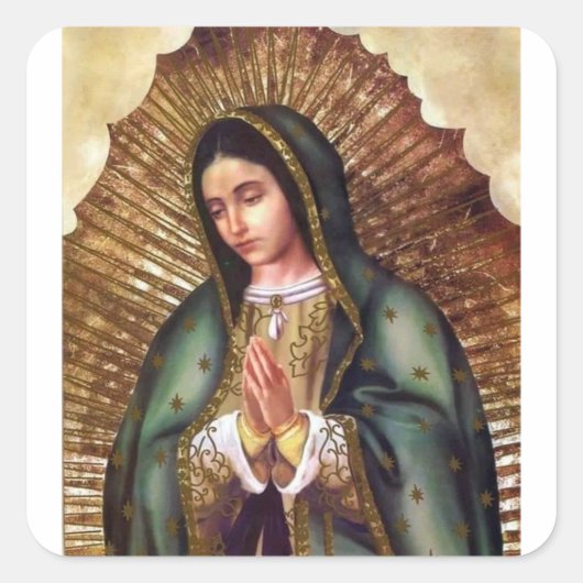 Virgen de Guadalupe Vierkante Sticker (Voorkant)
