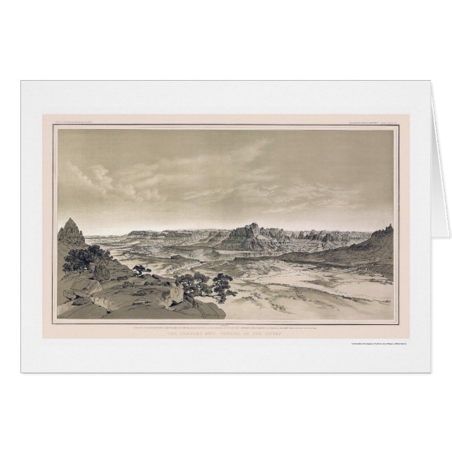 Virgen Grand Canyon Print door Dutton 1882 (Voorkant Horizontaal)