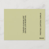 VIRGEN GUADALUPE BRIEFKAART (Achterkant)