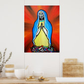 Virgen Guadalupe Dag van het dode Poster (Keuken)
