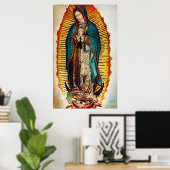 Virgen GuadalupePop Poster (Thuiskantoor)