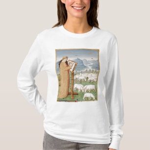 Virgil die schrijft op het gebied van schapen en g t-shirt