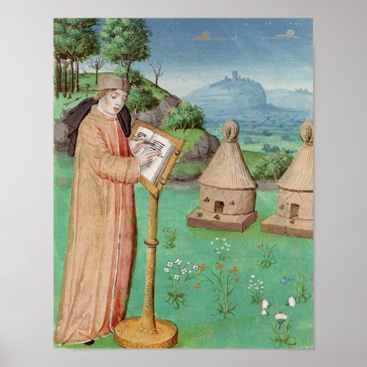 Virgil schrijft het leven van bijen poster (Voorkant)