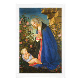 VIRGIN ADORING SLEEPING CHRIST CHILD FOTO AFDRUK