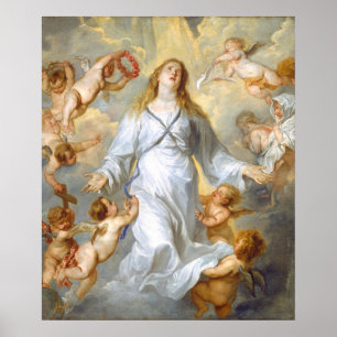 Virgin als intercessor - Anthony van Dyck Fine Art Poster