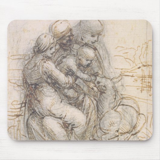 Virgin and Child with St. Anne, c.1501-10 (pen en Muismat (Voorkant)