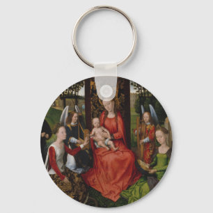Virgin & Child met Saints Catherine van Alexandri Sleutelhanger