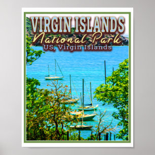VIRGIN EILANDEN NATIONAAL PARK - VS VIRGIN - EILAN POSTER