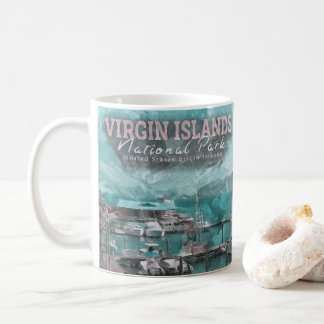 VIRGIN - EILANDEN VERENIGDE STATEN - WATERVERF VAN KOFFIEMOK