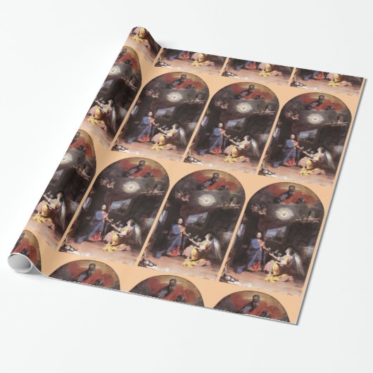 VIRGIN EN ANNUNCIATIE ANGEL CADEAUPAPIER (Uitgerold)