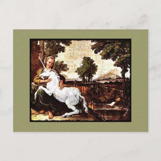 Virgin en de Unicorn Briefkaart (Voorkant)
