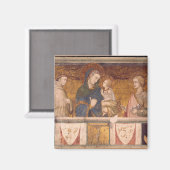 Virgin en kind met St. Francis en St. John Magneet (Voorkant / Achterkant)