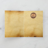 VIRGIN EN KIND, perkament Feestdagen Kaart (Binnen)